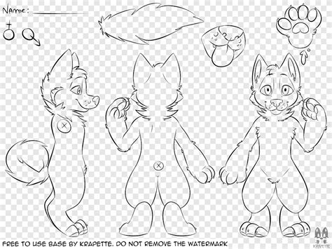 Furry Wolf Base Ref Sheet Bonslugares Wallpaper