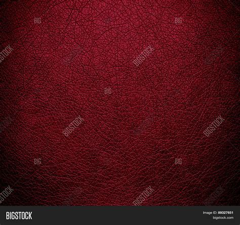Burgundy Color Leather Texture Background Stock Photo