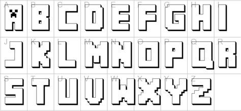 Free Printable Minecraft Letters
