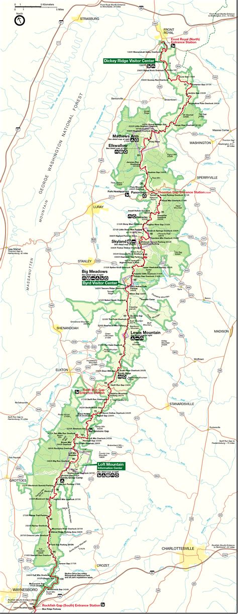 Shenandoah National Park Printable Map