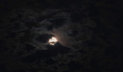 Full Moon Hiding Behind The Clouds Rastrophotography
