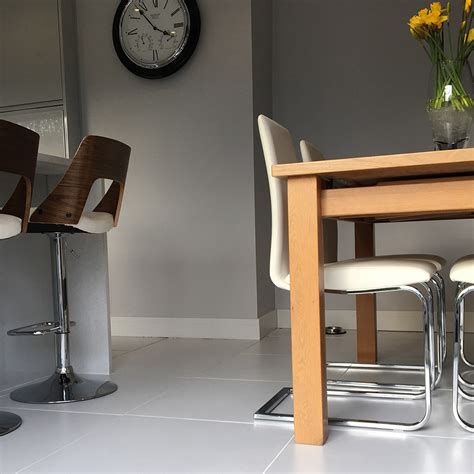 The choice of floor tile you make for your kitchen is more important than you realise. Emma's Stylish Kitchen Diner - White Matt Floor Tiles ...