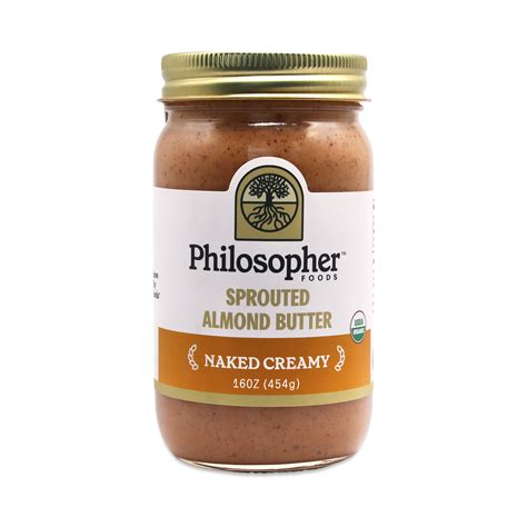 Philosopher Foods Sprouted Almond Butter Naked Creamy Value Size Thrive Market