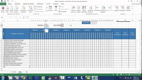 Como Hacer Una Lista De Asistencia En Excel Mide