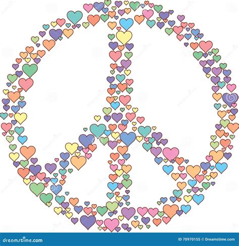 Peace Love Sign Stock Vector Illustration Of Harmony 70970155