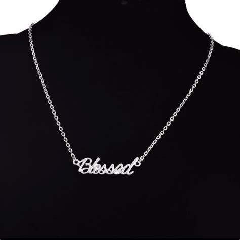Jewelry Silver Blessed Necklace Poshmark