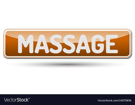 Massage Abstract Beautiful Button With Text Vector Image