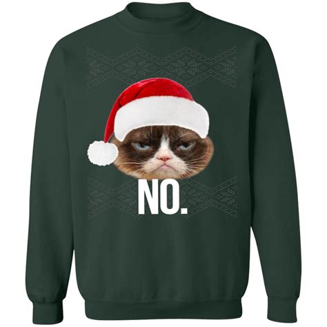 Funny Cat No Meme Ugly Christmas Sweater Q Finder Trending Design T Shirt