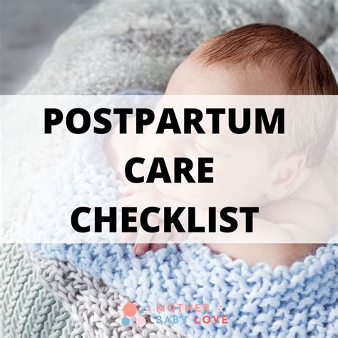 Pin On Postpartum Care Checklist