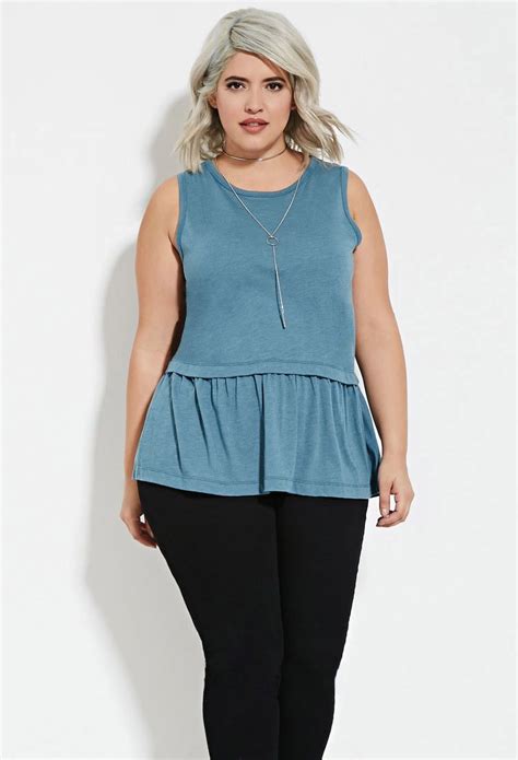 Plus Size Ruffled Waist Top Plus Size Clothes Empire Waist Tops