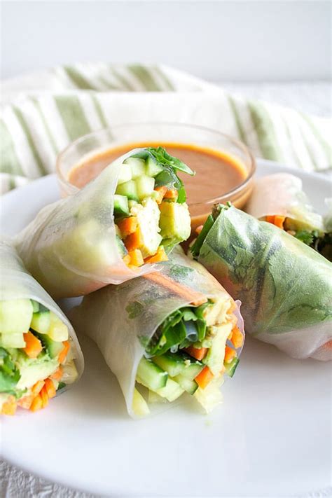 Spring Roll Recipe Vegetarian Fresh Vegan Vegetable Spring Rolls