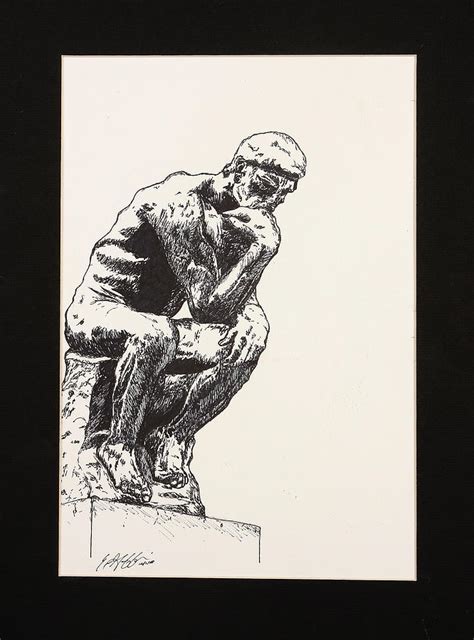 The Thinker Drawing By Eric Griffin
