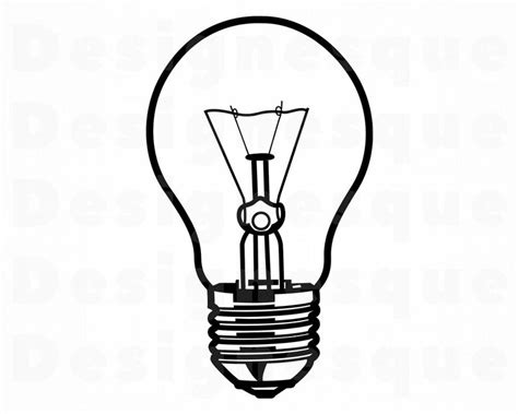 Light Bulb 4 Svg Light Bulb Svg Lightbulb Svg Light Bulb Etsy
