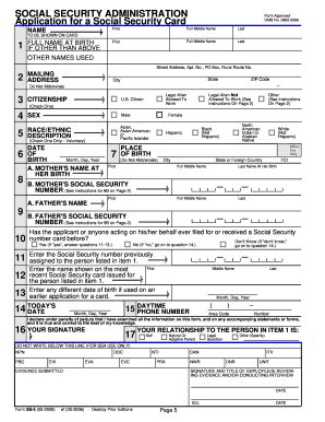 Maybe you would like to learn more about one of these? 2006 Form SSA SS-5 Fill Online, Printable, Fillable, Blank - PDFfiller