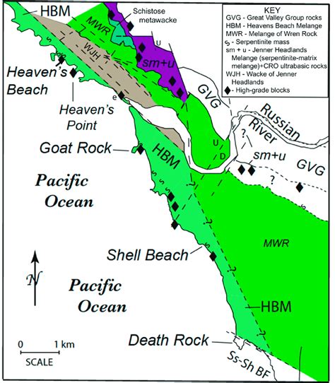 Simplified Reconnaissance Geologic Map Of Part Of The Sonoma County