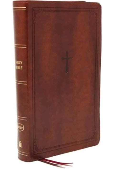 Nkjv End Of Verse Reference Bible Compact Large Print Brown Red Letter