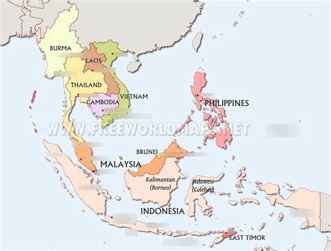 History Geography Southeast Asia Map Capitals Part 1 Diagram Quizlet