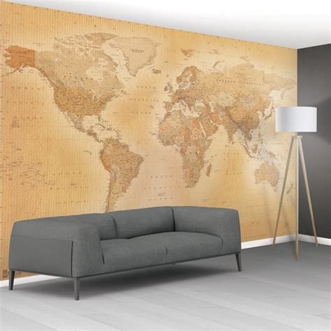 Vintage Map Of The World Wall Mural Online Store
