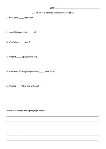 Play Script Planning Worksheets Teaching Resources