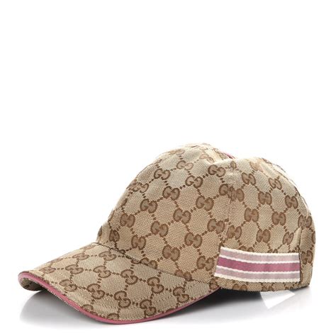 Gucci Monogram Web Baseball Hat L Pink 241896
