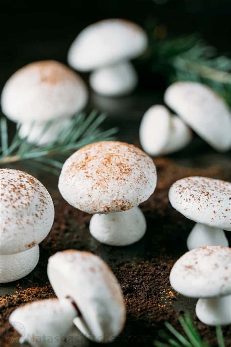 Meringue Mushrooms Recipe NatashasKitchen Com