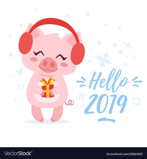 All free download vector graphic image from category all free download vector. 2019 new year greeting card Royalty Free Vector Image