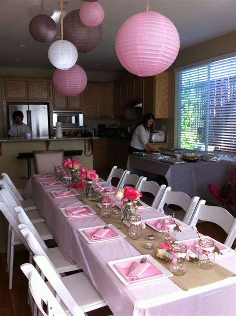 Maybe you would like to learn more about one of these? juna's baby shower table setting~ theme: pink, tan, white ...
