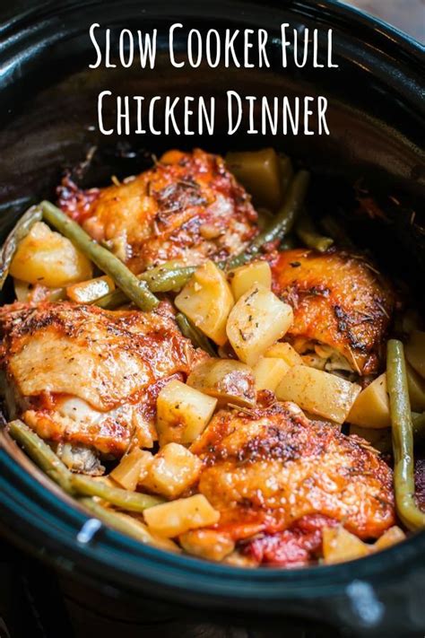 Myrecipes has 70,000+ tested recipes and videos to help you be a better cook learn how to make chicken tenders/breasts in crock pot. Slow Cooker Full Chicken Dinner | Recipe (With images ...