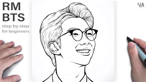 How To Draw Bts Rm Namjoon Step By Step For Beginners Tutorial