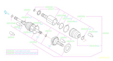 2019 subaru crosstrek axle shaft oil slinger baffle plate bj front drive suspension brakes