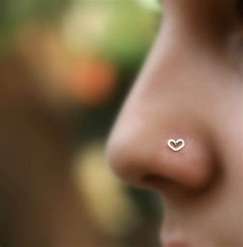 Fancy Heart Nose Stud Nose Piercing Stud Cute Nose Piercings Nose