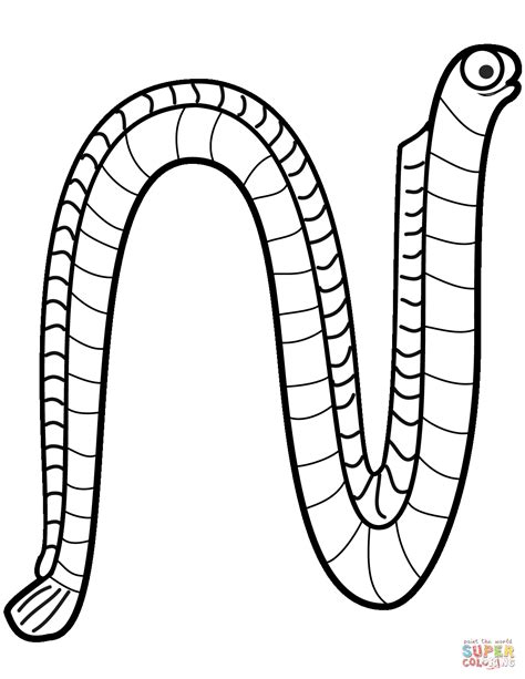 Worm Coloring Page Free Printable Coloring Pages