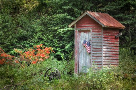 Patriotic Outhouse Photograph By Lori Deiter Fine Art America