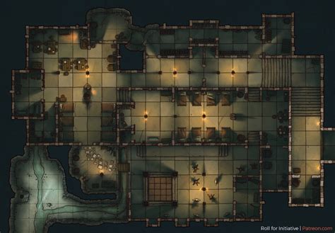 Underground Barracks Battlemaps Dungeon Maps Fantasy Map
