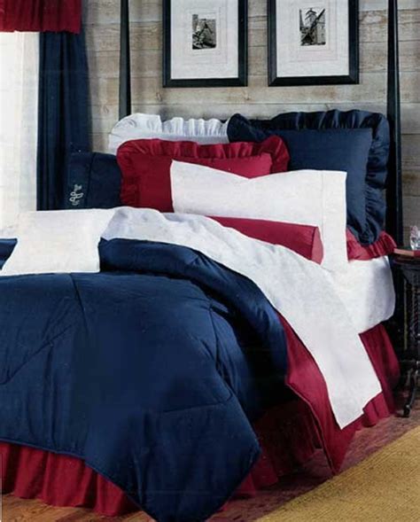 Patriotic Red White And Blue Bed In A Bag Set Extra Long Twin Size