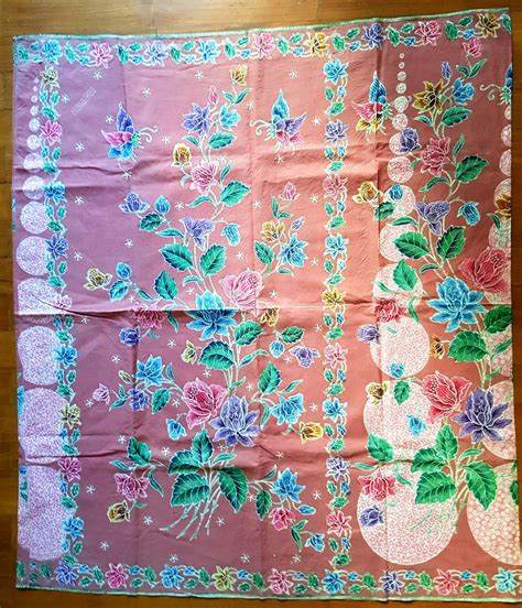 Rare The One And Only Piece Authentic Vintage Floral Sarong Made Of