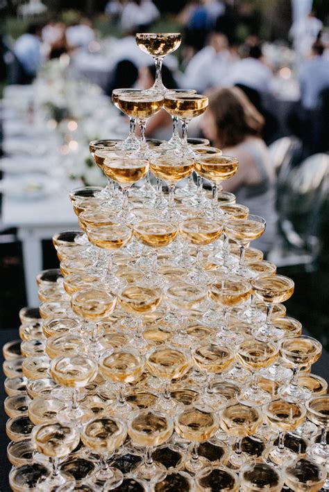 Classy Champagne Tower Bingham Estate Wilsonville Wedding Photo By