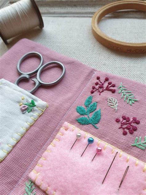 Hand Embroidered Needle Case Needle Book Sewing Case Pin Etsy In 2022