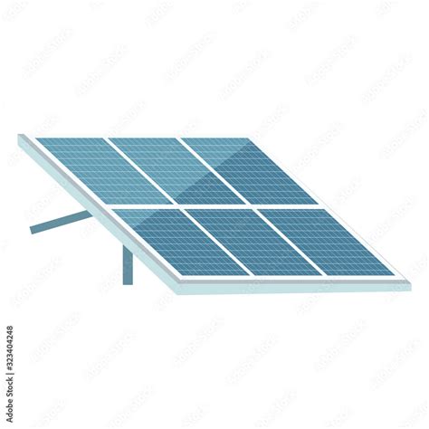 Solar Panel Cartoon Vector Illustration Photovoltaic Module Flat Color