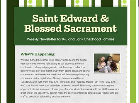 Newsletters Cedar Valley Catholic Schools Columbus Hs Waterloo Ia