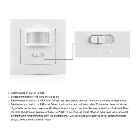 Automatic On Off Infrared Pir Motion Sensor Light Switch Ac110 240v