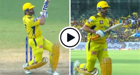 Watch Ms Dhoni Whacks Consecutive Sixes Off Sam Curran In Four Ball