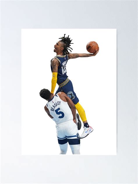 Ja Morant Posterized Dunk On Malik Beasley Poster For Sale By