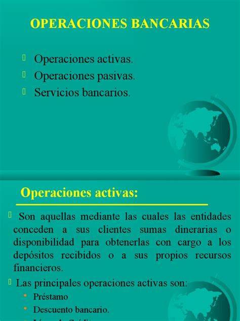 Operaciones Bancarias Pdf Arrendamiento Bancos