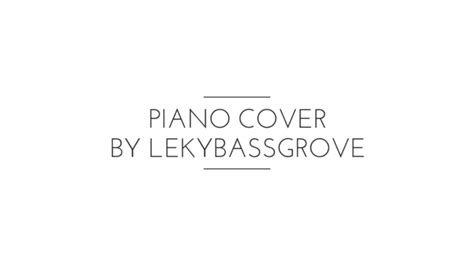 Ljubavnik Eljko Samard I Piano Cover Lekybassgrove Youtube