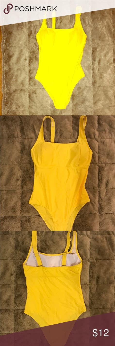 bright yellow one piece swimsuit only worn once one piece swimsuit one piece best swimsuits