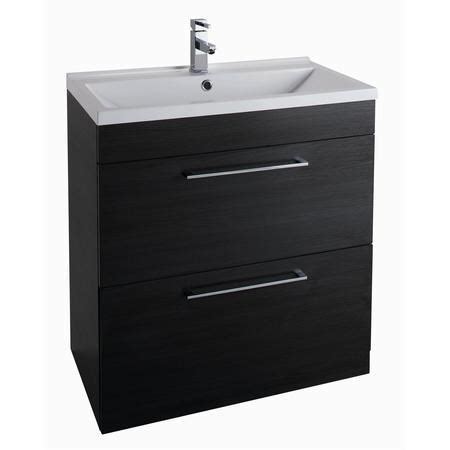 Goodhome ladoga matt white vanity unit & basin set (w)800mm (h)810mm Black Free Standing Bathroom Vanity Unit - Without Basin ...