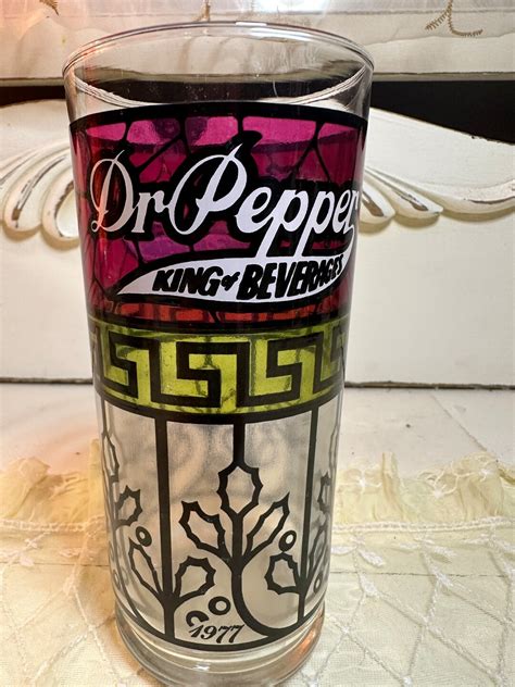 Vintage 1977 Dr Pepper King Of Beverages Glass Tumbler Etsy