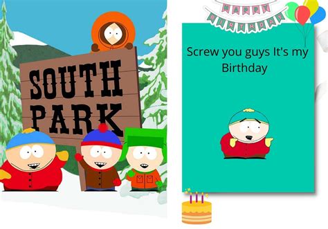 South Park Original Birthday Card Instant Download Birthday Card
