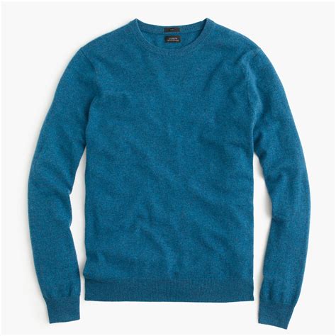Jcrew Slim Italian Cashmere Crewneck Sweater In Blue For Men Hthr